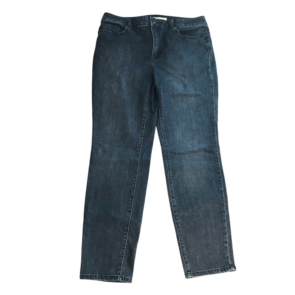 Est. 1946 Denim Womens Classic Straight Leg Dark Wash Jeans Size 14 Stretch